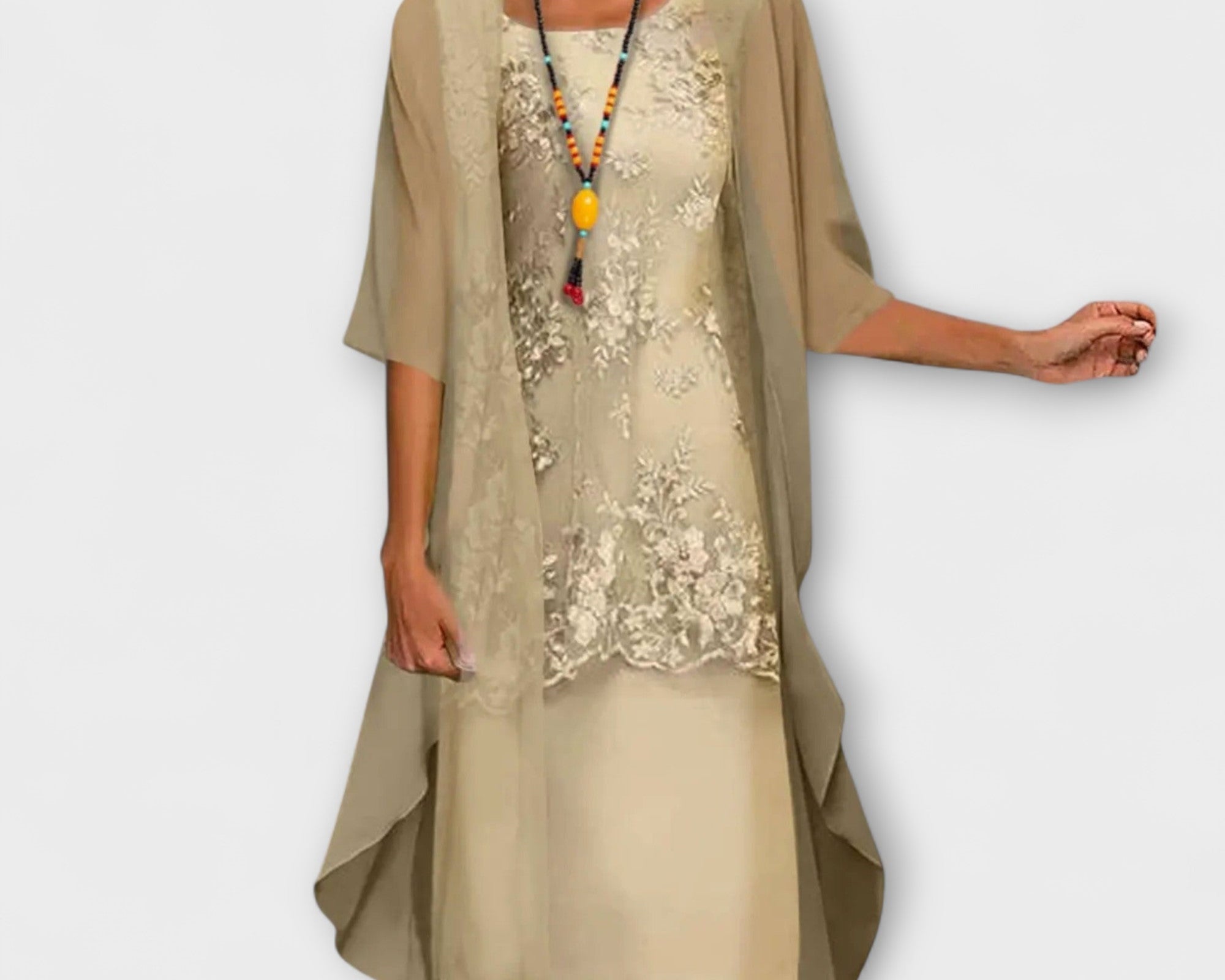 Danielle - Elegantes zweiteiliges Chiffonkleid