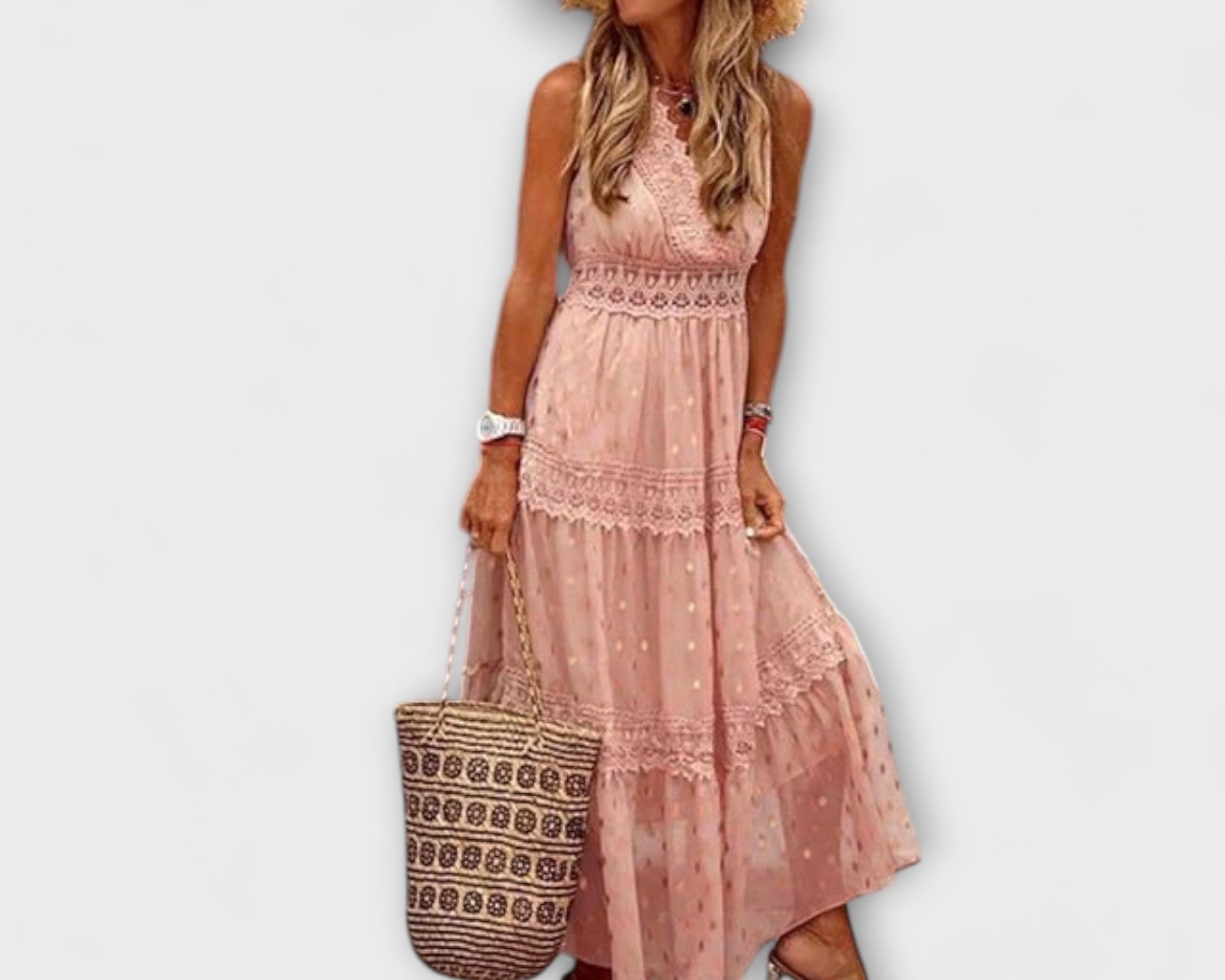 Lola - Maxikleid mit Boho-Spitze