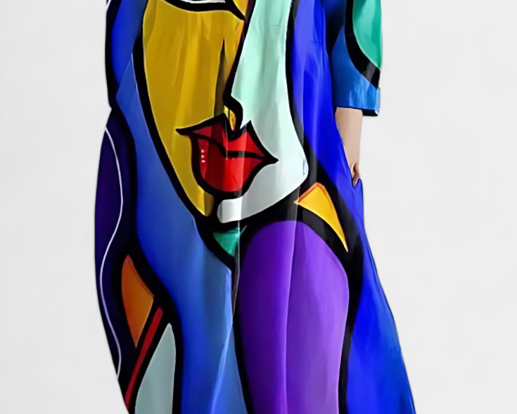Ana - Fliessendes Kleid mit Muster