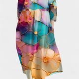 Ana - Fliessendes Kleid mit Muster