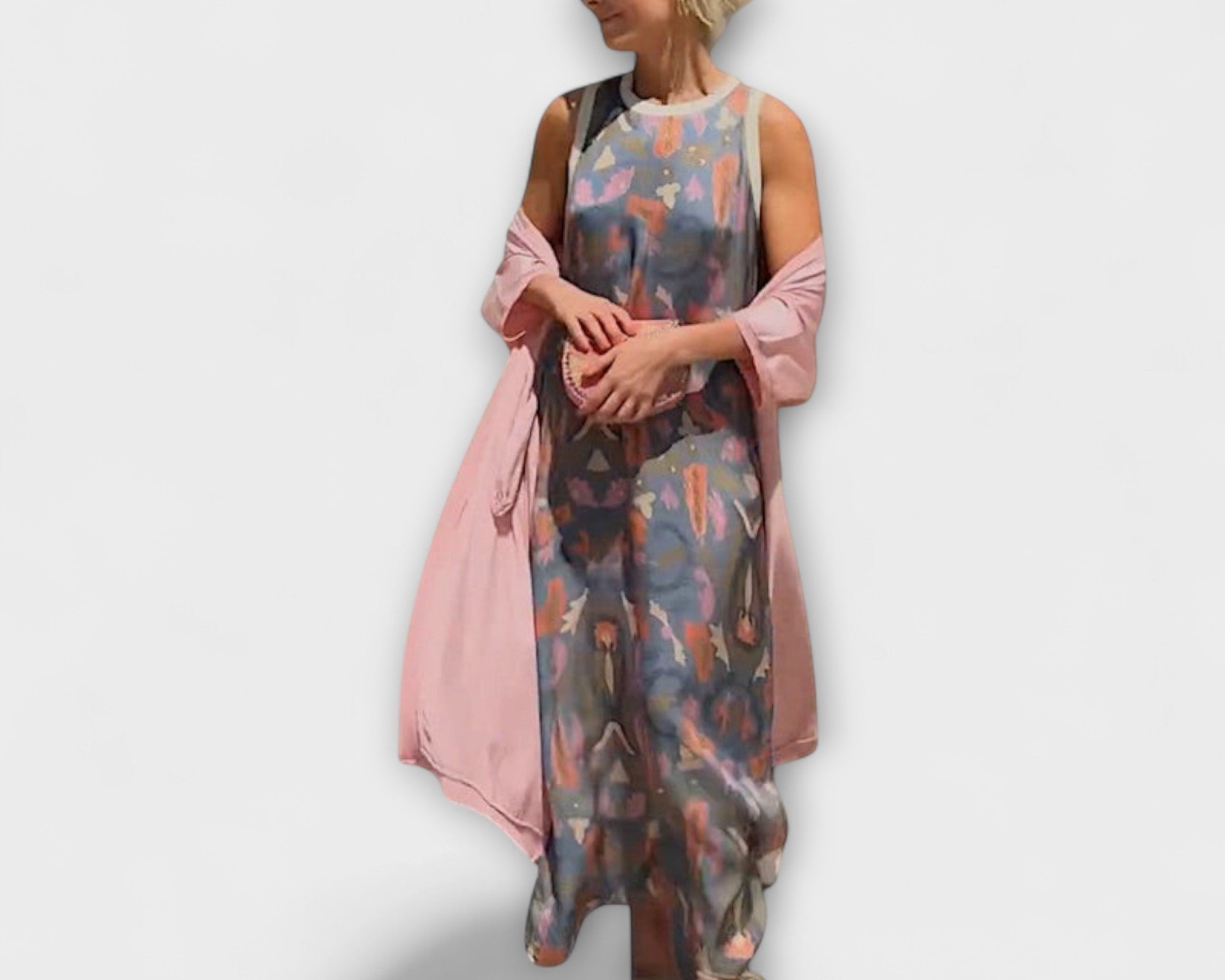 Elveria – Maxikleid mit passendem Cardigan