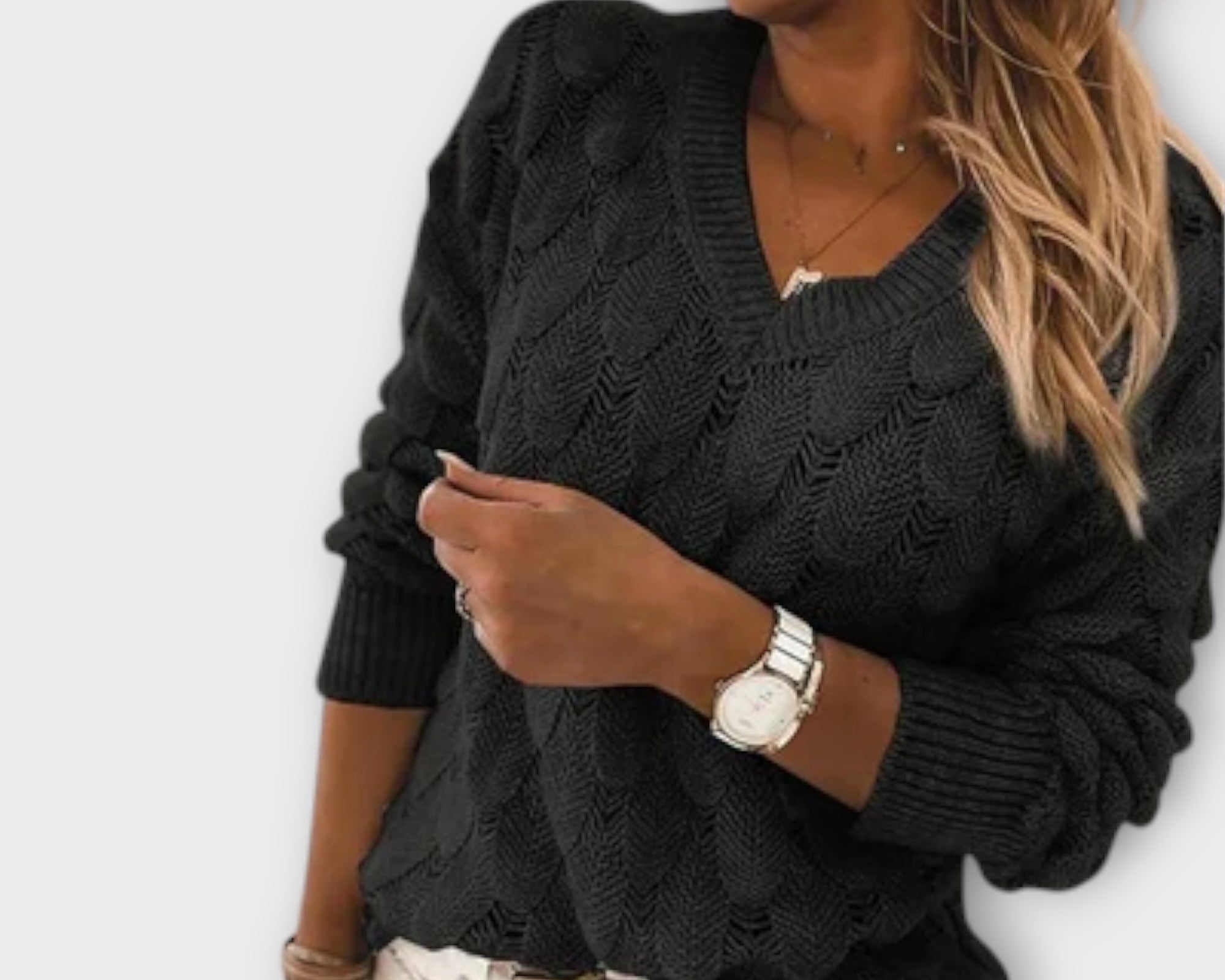 Noemier - Pullover mit V-Ausschnitt