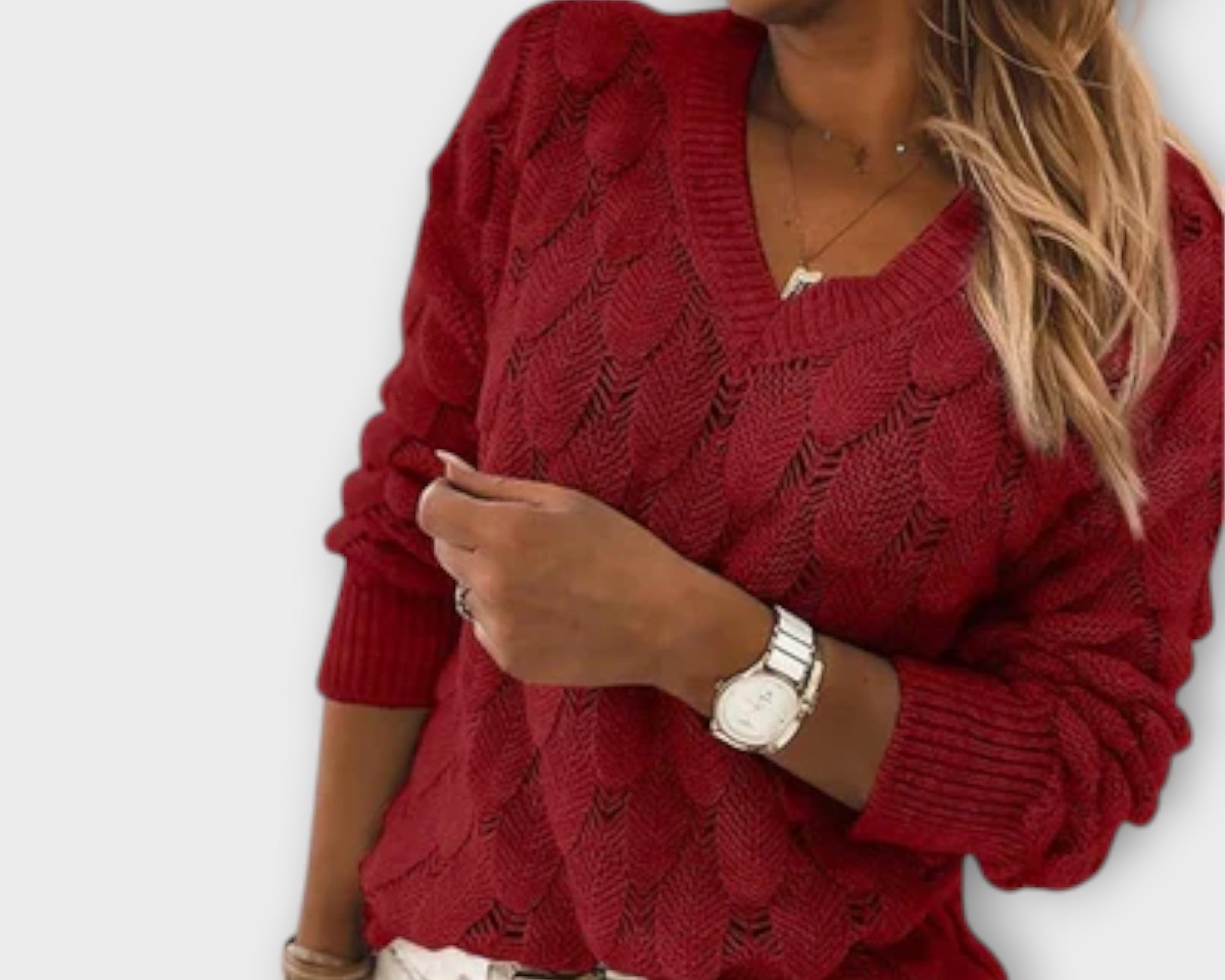 Noemier - Pullover mit V-Ausschnitt