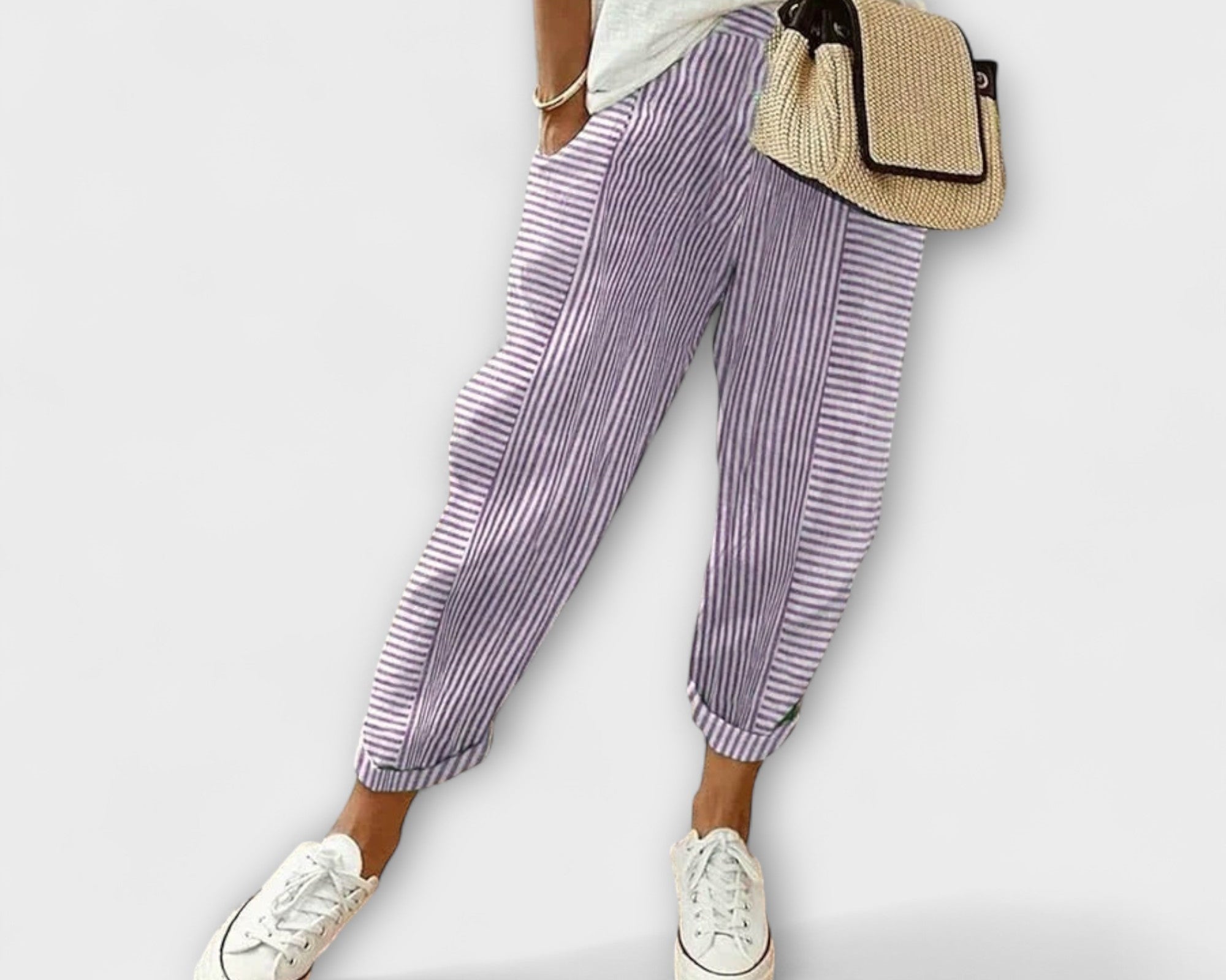 Sanne - Bequeme gestreifte Hose