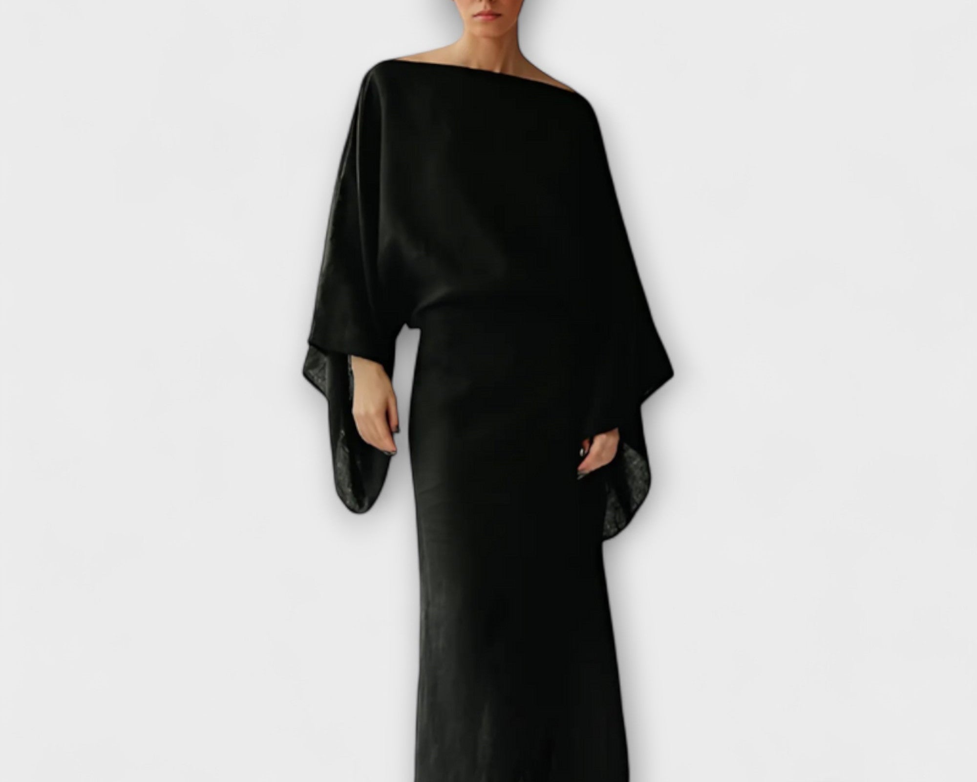 Dana - Kimono Kleid aus Leinen und Baumwolle