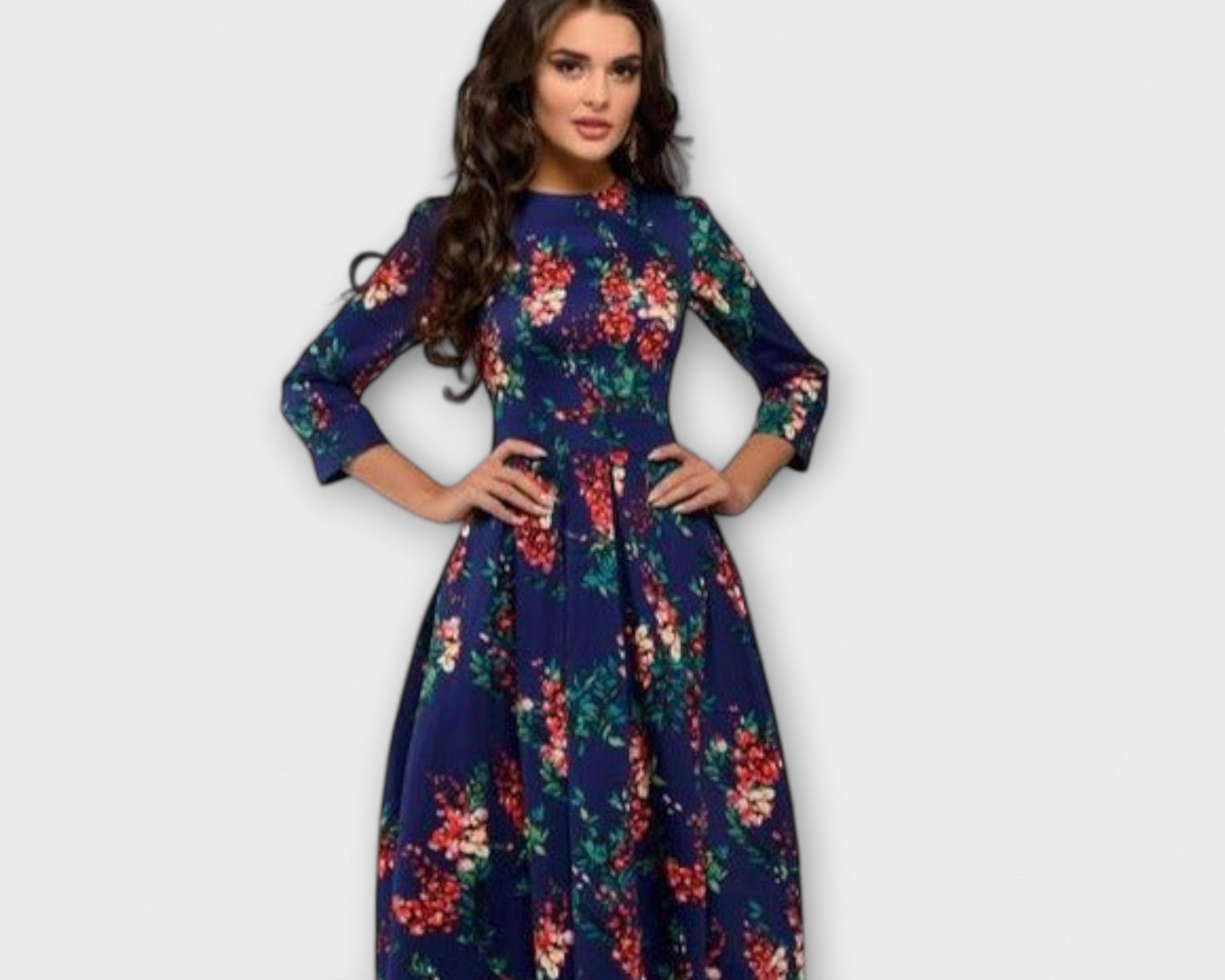 Retrozo - Elegantes knielanges Kleid
