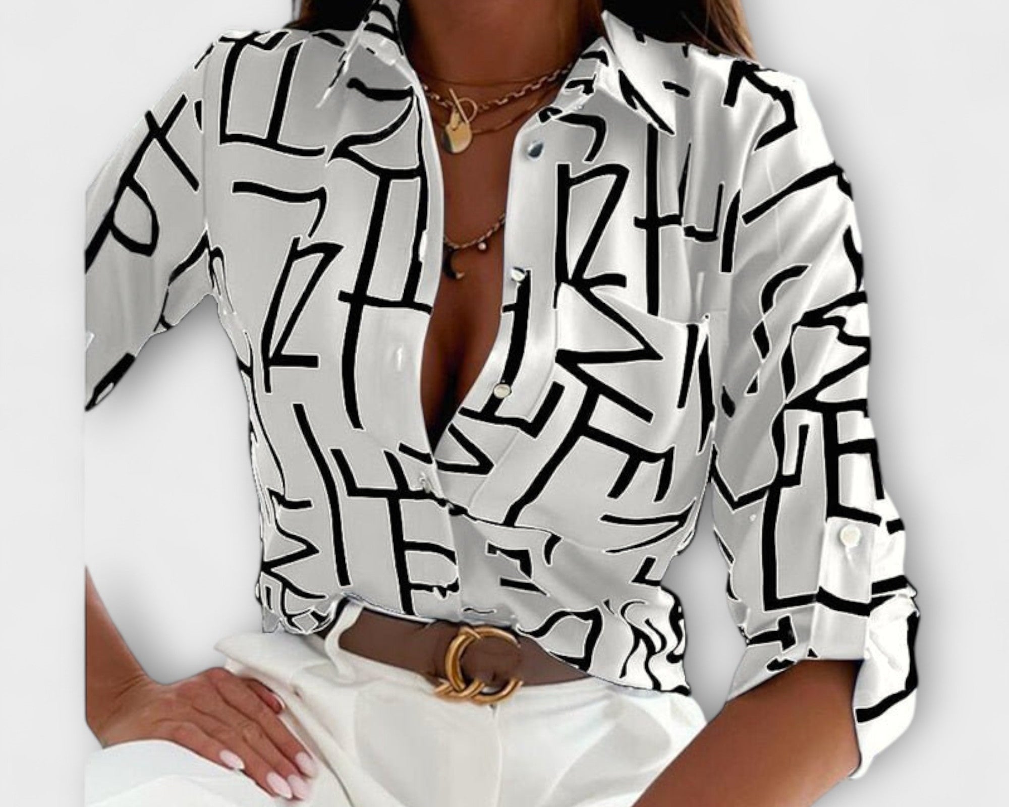 Bluse mit klassischem Kragen
